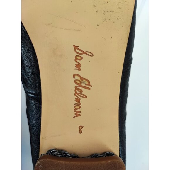 Sam Edelman Women's Meg Black Leather Ballet Flat Shoe Size 8 US - Picture 8 of 8
